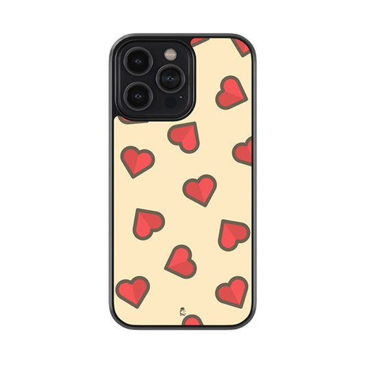 Cute Hearts Glossy Metal Case