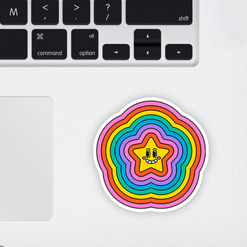 Star Radiate Laptop Sticker