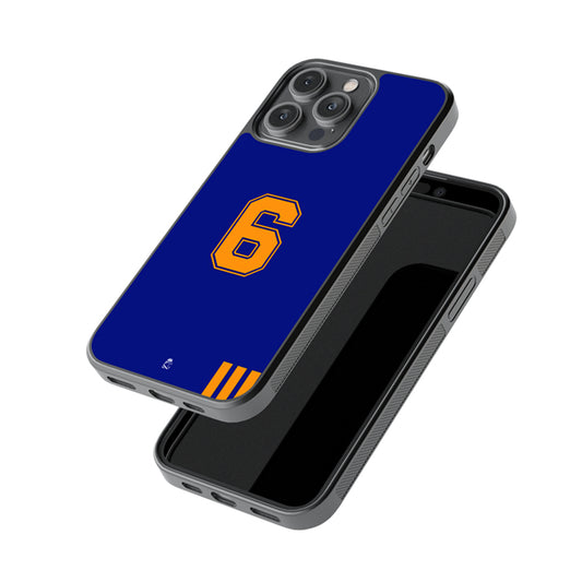 Jersery Number 6 Glossy Metal Case