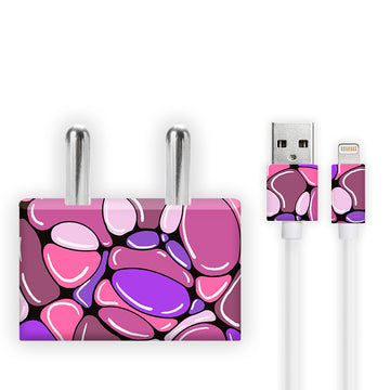 Purple Pebbles Charger Skin