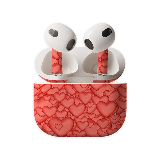 Big Red Hearts Earbuds Skin