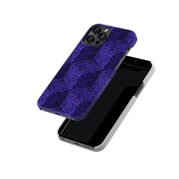 Purple Cubes Pattern Slim Hard Case