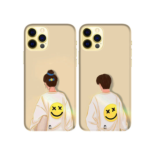 Smilies Slim Hard Couple Phone Case