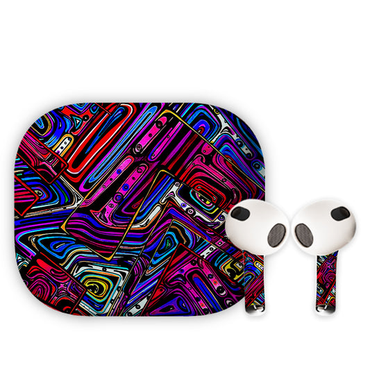 Chrome Maze Earbuds Skin