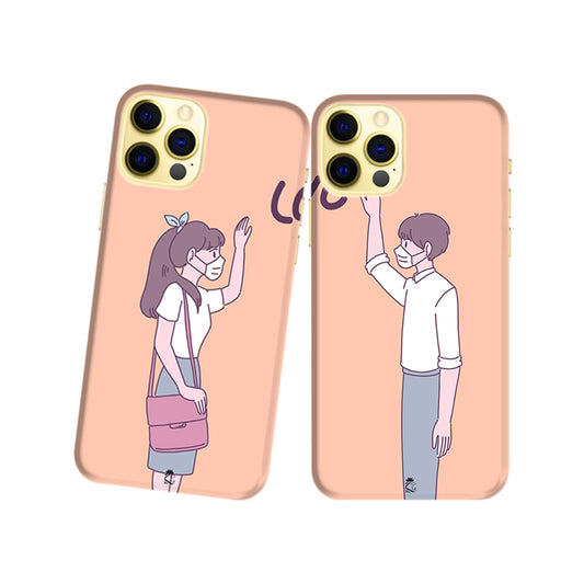 Travelling Couple  Slim Hard Couple Phone Case