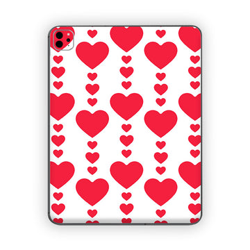 Red Hearts Ipad Skin