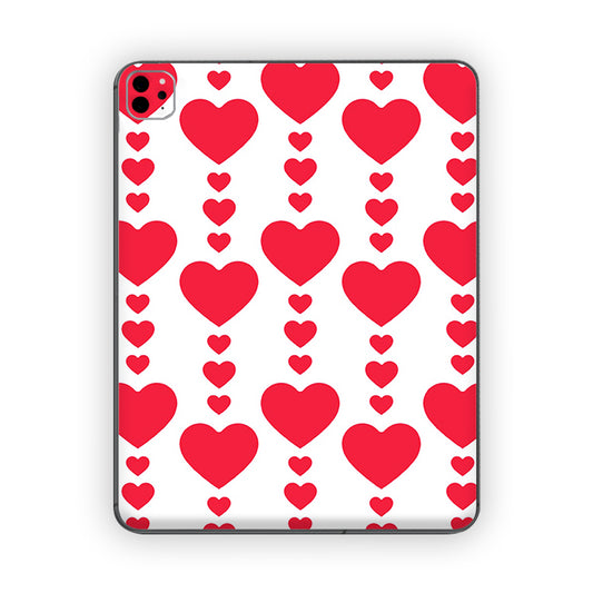 Red Hearts Ipad Skin