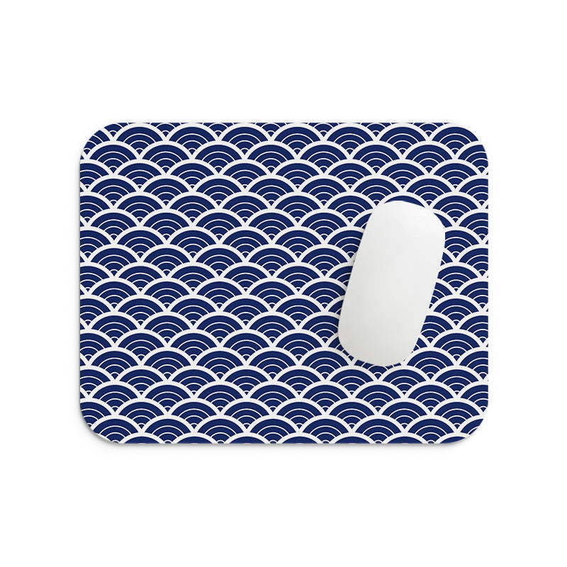 Blue Positive Arcs Mouse Pad