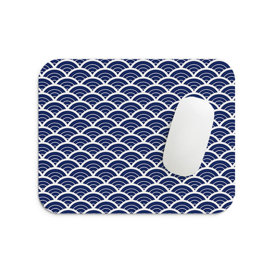 Blue Positive Arcs Mouse Pad