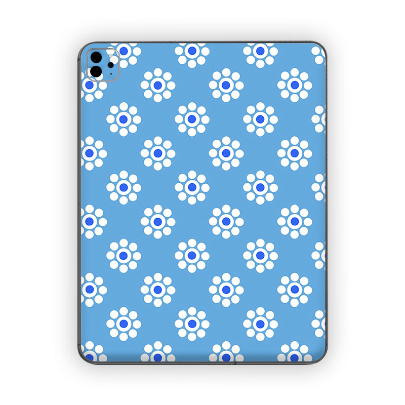 Blue Florals Ipad Skin