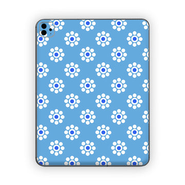 Blue Florals Ipad Skin
