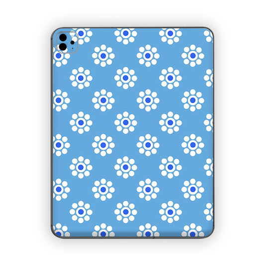 Blue Florals Ipad Skin