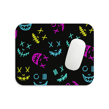 Happy Neon Mask Mouse Pad