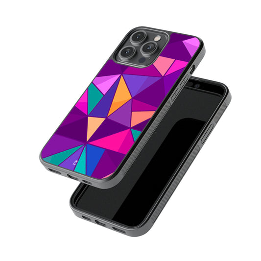 Triangular Midpoint Pattern Glossy Metal Case