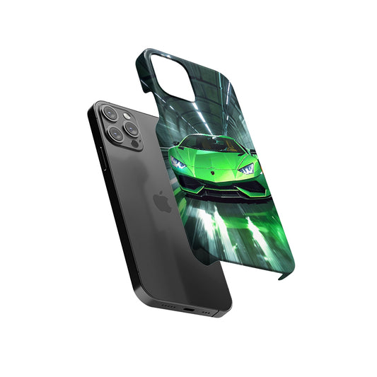 Green Lamborghini Slim Hard Case