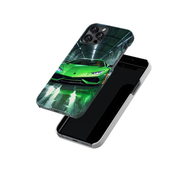 Green Lamborghini Slim Hard Case