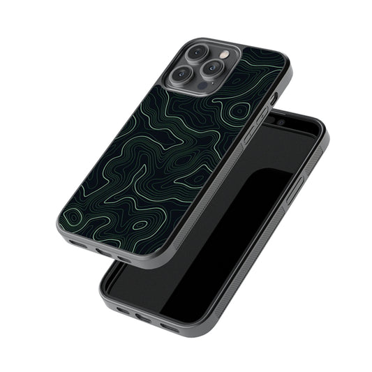 Aqua Green Topography Glass Case