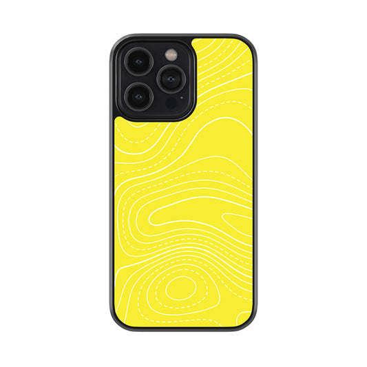 Mustard Topography  Glossy Metal Case