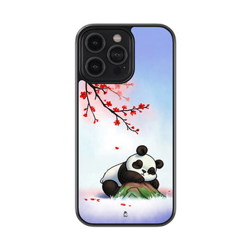One Little Lazy Panda Glossy Metal Case
