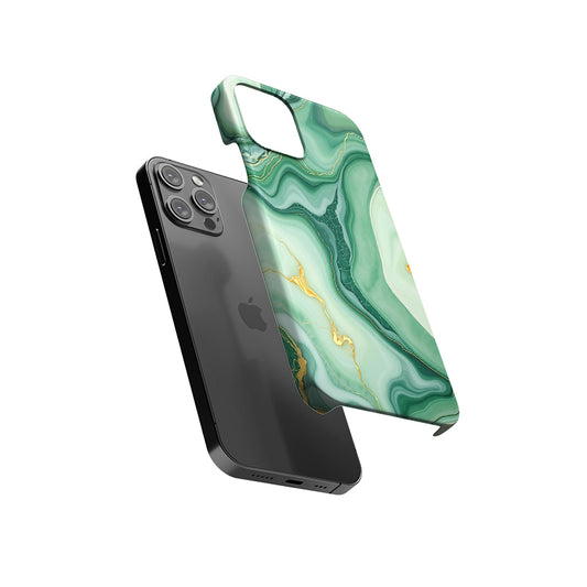 Abstractive Green Marble Slim Hard Case