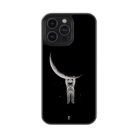 Hanging On Moon Glossy Metal Case