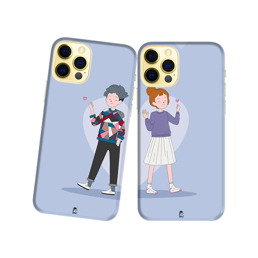 Teen Lovers Slim Hard Couple Phone Case