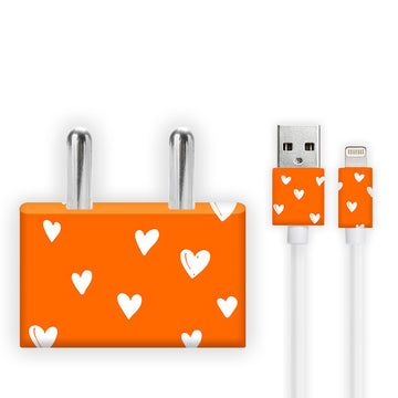 Orange Heart Charger Skin