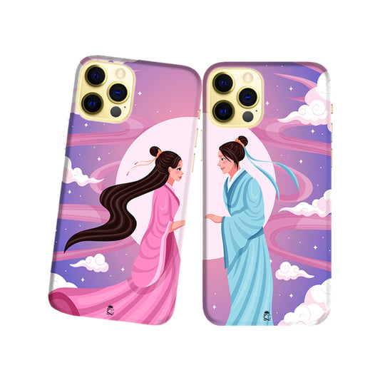 Fantasy Night Slim Hard Couple Phone Case