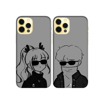 Attitude Couple Slim Hard Couple Phone Case