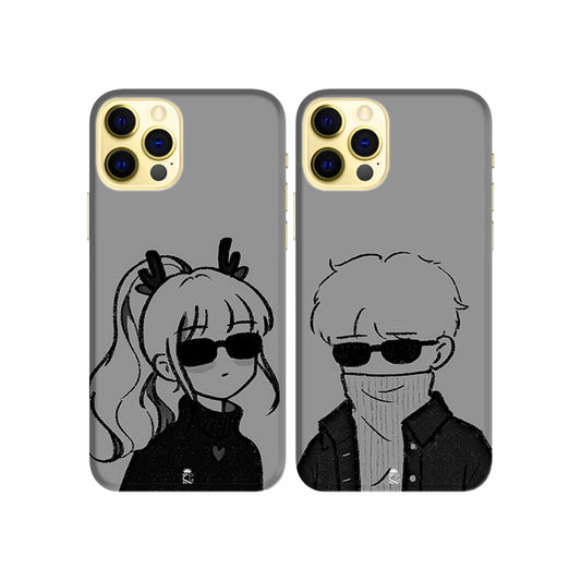 Attitude Couple Slim Hard Couple Phone Case
