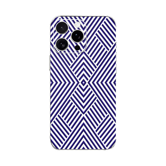 Blue Linear Spade Lines Mobile Phone Skin