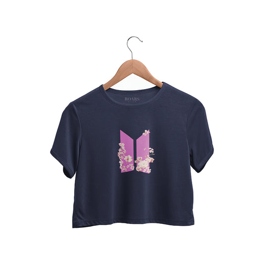 BTS Floral Cropped Top