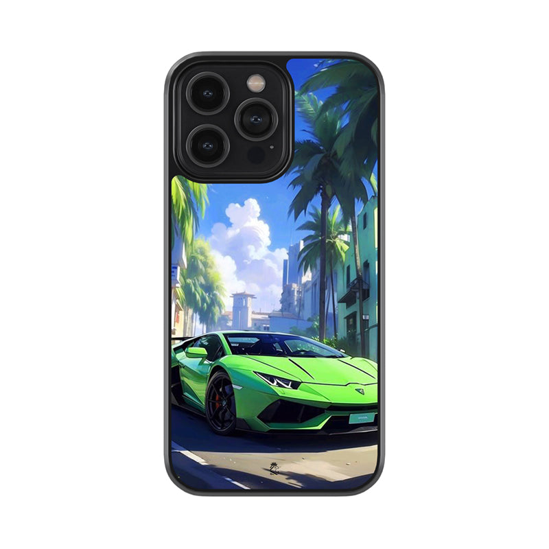 Lambo In City Glossy Metal Case