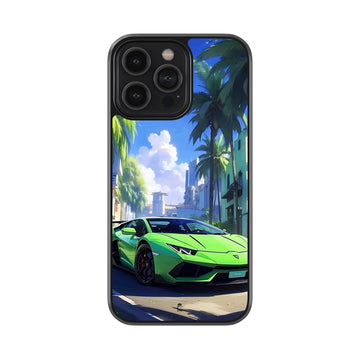 Lambo In City Glossy Metal Case