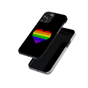 Rainbow Heart Slim Hard Case
