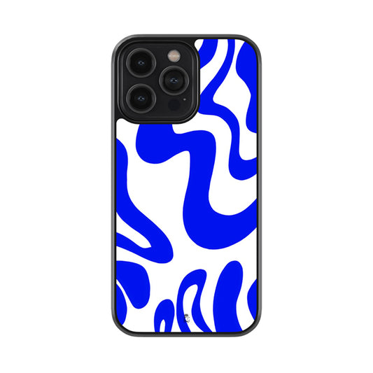 Blue Flutter Wave Glossy Metal Case