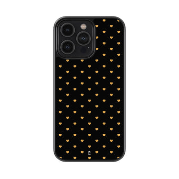Tiny Golden Hearts Glossy Metal Case