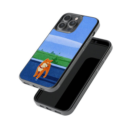 Playing Husky Puppy Glossy Metal Case