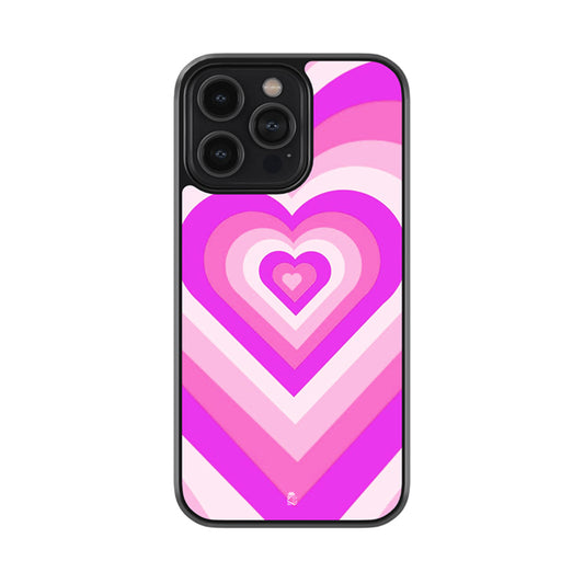 Pink Hearts Glossy Metal Case