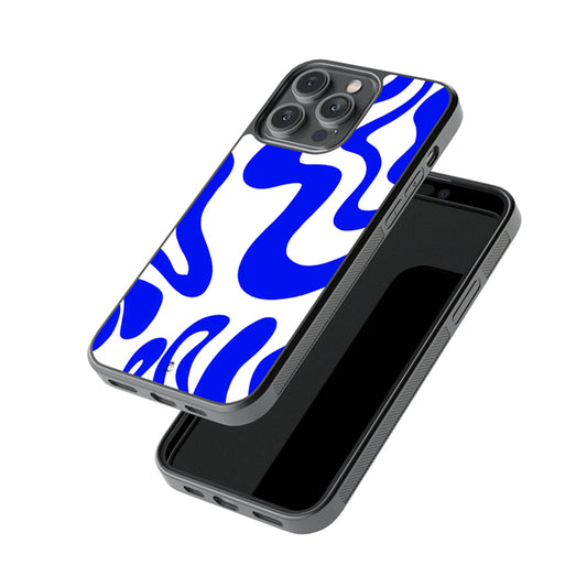 Blue Flutter Wave Glossy Metal Case