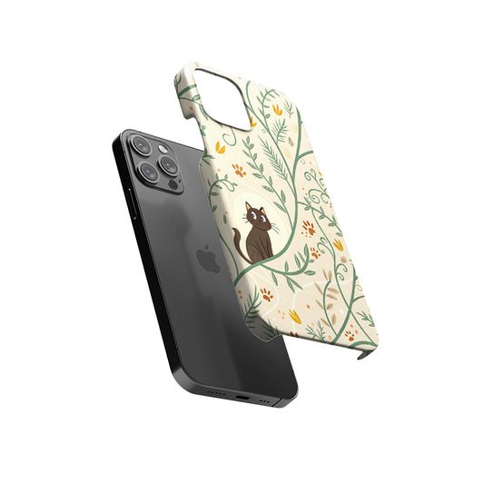 Floral Cat Slim Hard Case