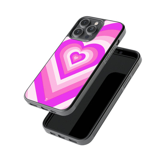 Pink Hearts Glossy Metal Case