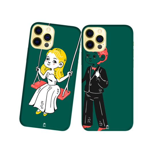 Joyful Newly Wed Slim Hard Couple Phone Case