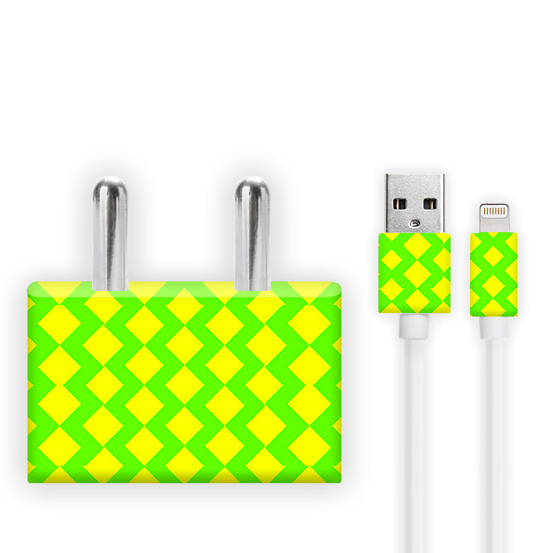 Green Squares Charger Skin