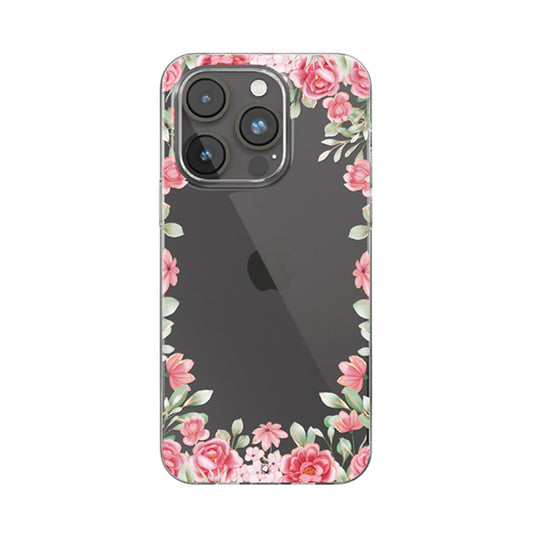 Rose Flower Frame Clear Silicone Case