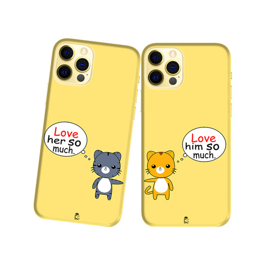 Both Love them So Much Slim Hard Couple Phone Case