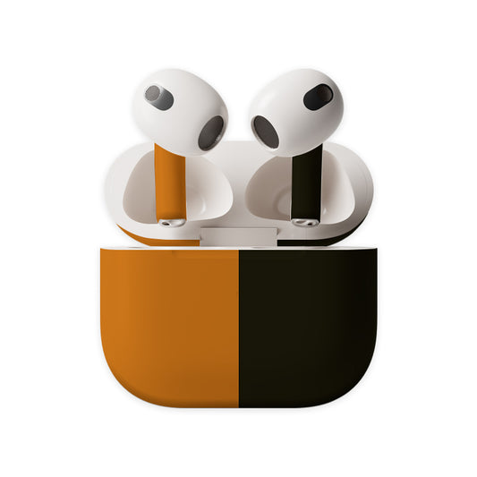 Saffron and Brown Earbuds Skin