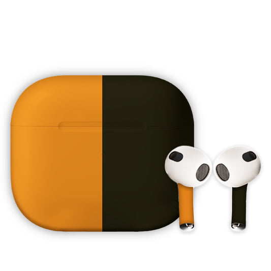 Saffron and Brown Earbuds Skin