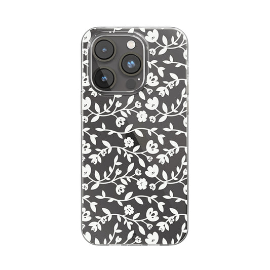 Plant Pattern Clear Silicone Case