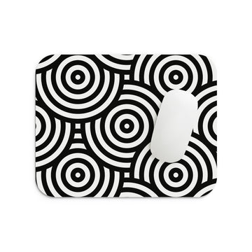 Black Circles Mouse Pad